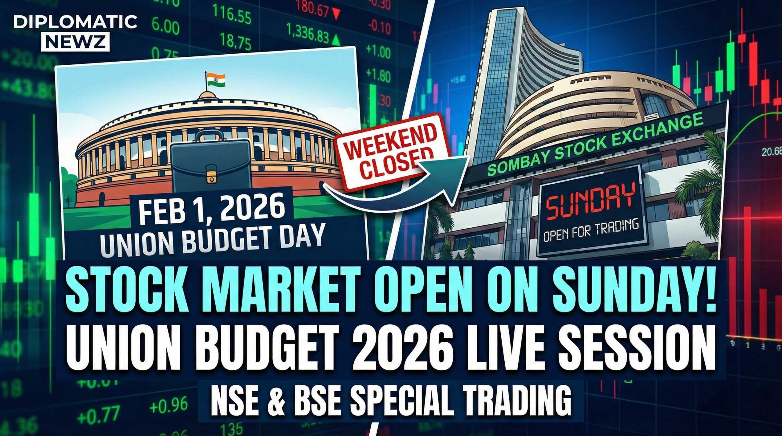 Stock Market Open on Sunday, February 1, 2026, for Union Budget: